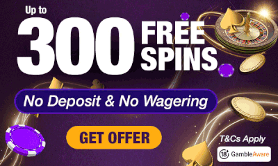Up to 300 Free Spins NO Deposit